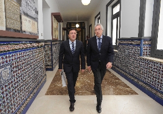 Ambos presidentes a su llegada a la sede del tribunal